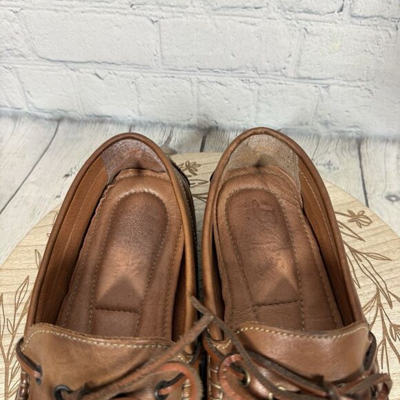 G H Bass Originals Vern Driver Loafer Men Size 8.5 Brown Distressed Leather Shoe main image 9